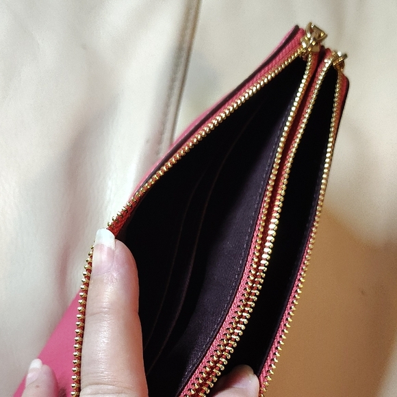 Coach Fuchsia Leather Wristlet - Picture 4 of 5